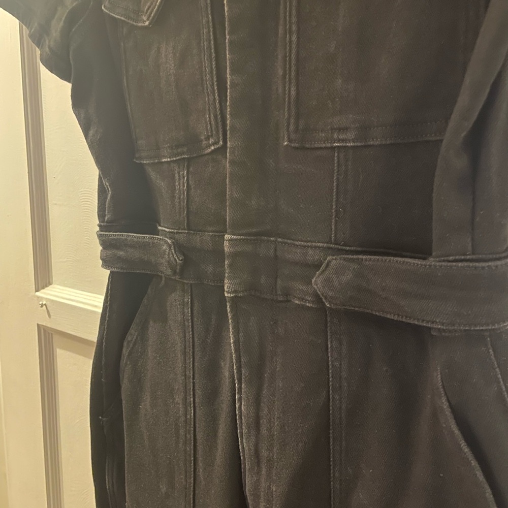 GOOD AMERICAN Black Belted Fit for Success Streetwear Jumpsuit - Size L - Picture 10 of 10